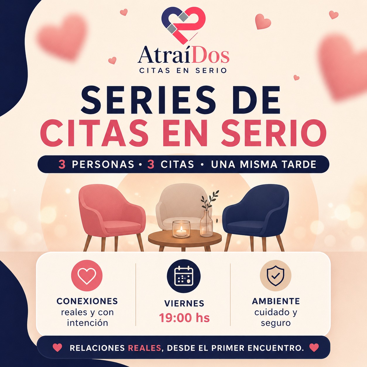 Series de Citas en Serio: tres personas, tres citas, una misma tarde